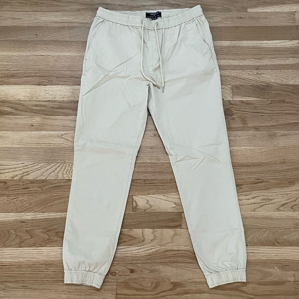 Forever 21 Men's Cream Jogger Pants size Medium